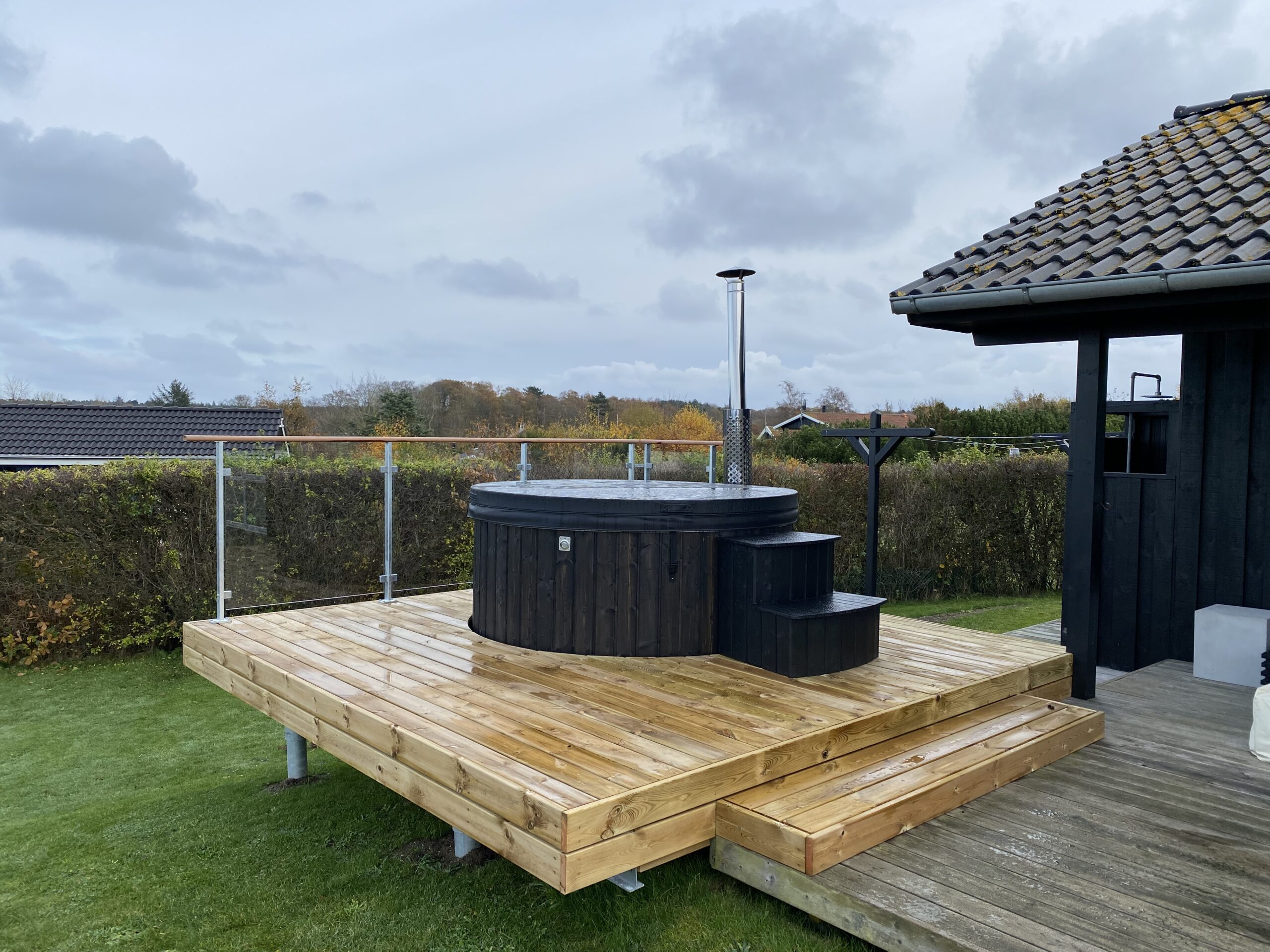 Terrasse med vildmarksbad